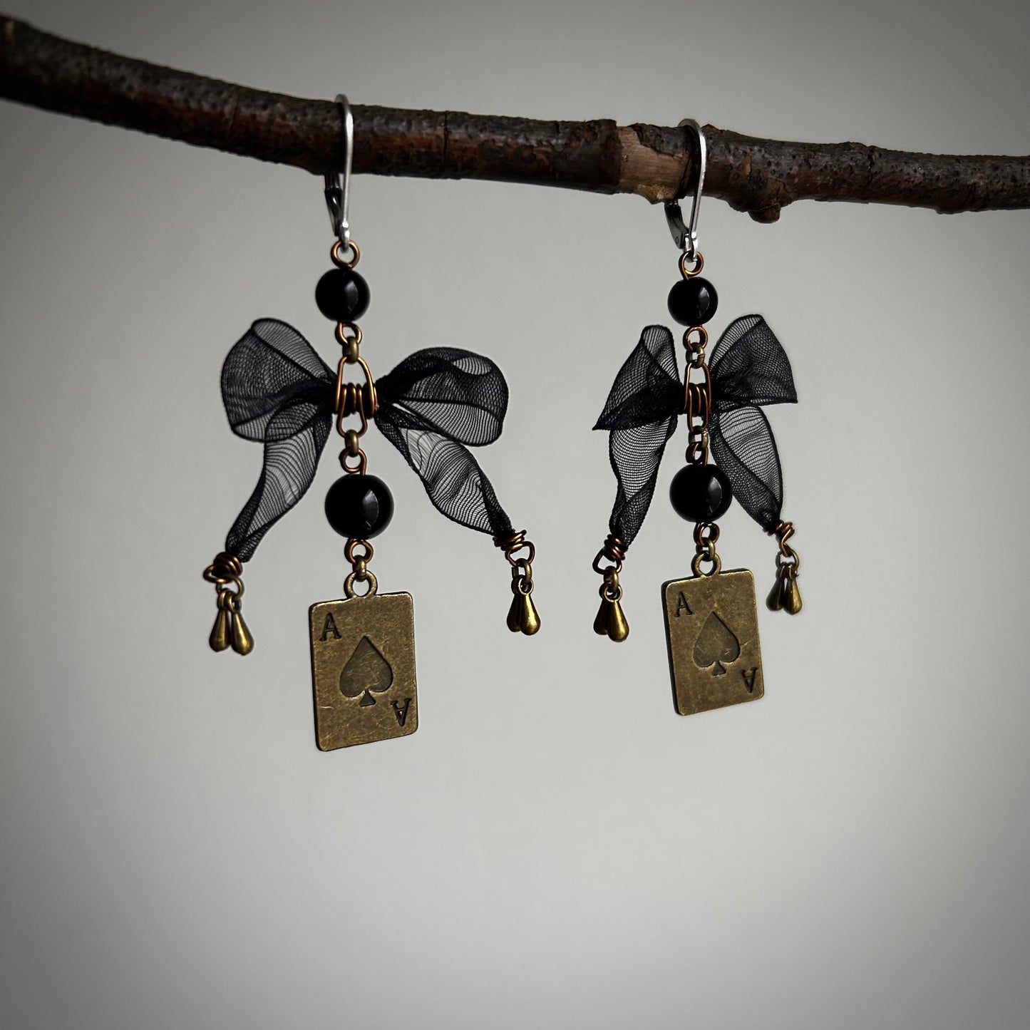 Ace Bow Earrings