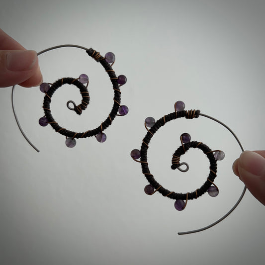 Amethyst Ear Spirals *MTO*