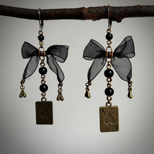 Ace Bow Earrings