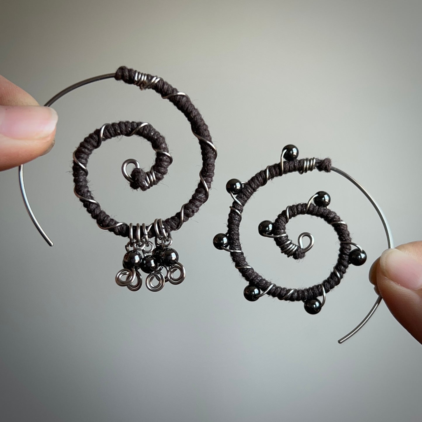 Hematite Ear Spirals *MTO*