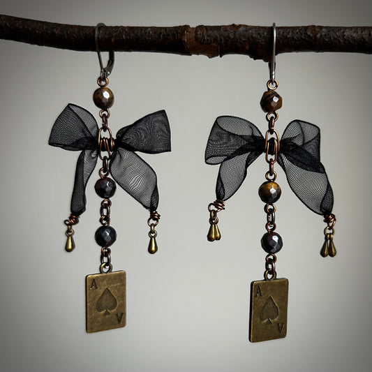 Ace Bow Earrings